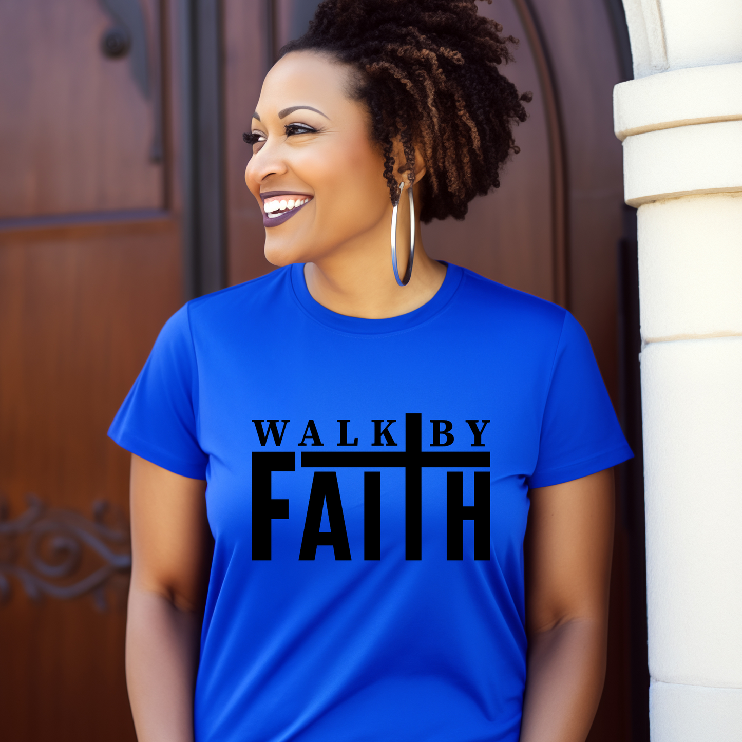 Walk by FAITH-Screen print T-shirt