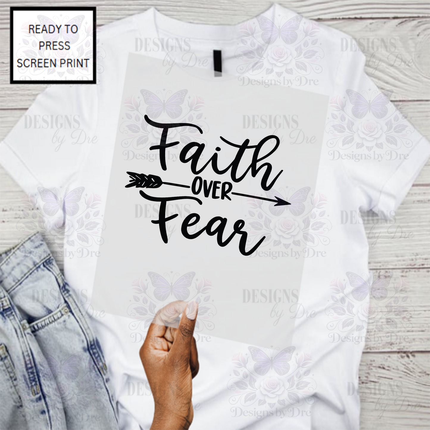 Transfer sheet - Faith Over Fear