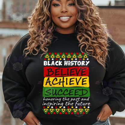 Transfer Sheet - Black History - Believe