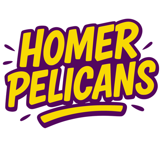 Homer Pelican-Purple & Gold Transfer only