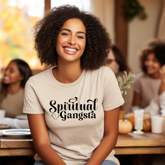 Screen print T-shirt - Spiritual Gangsta